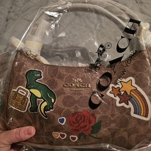 Coach Brown Crossbody Bag with Wristlet